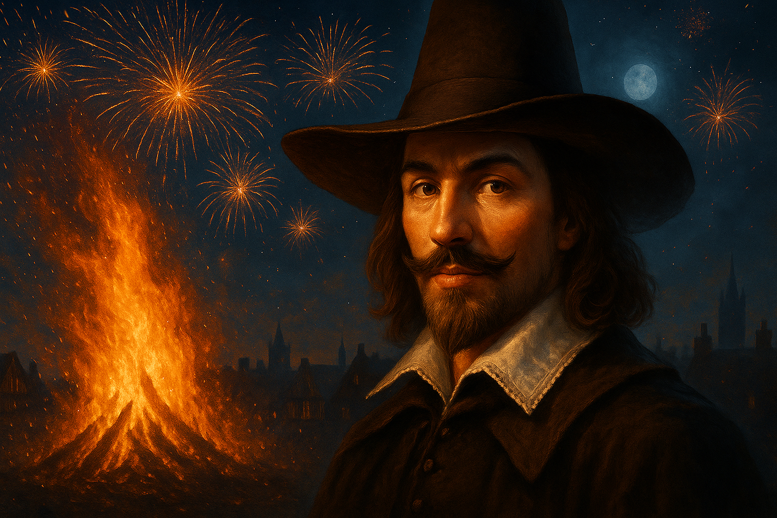 Bonfire Night header with fireworks